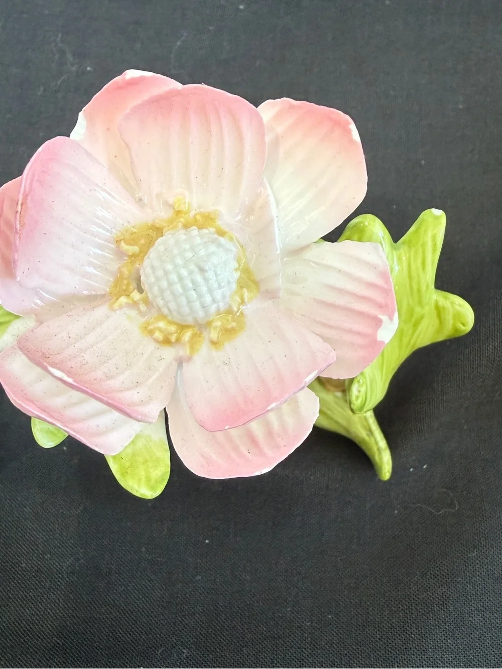 Porcelain Bone China Pink Anemone Flower Napkin Rings 6 Piece Lot Bloomingdale’s